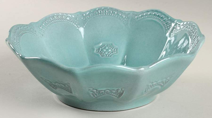 Incanto Aqua 8" Round Vegetable Bowl by Vietri (Italy)-1