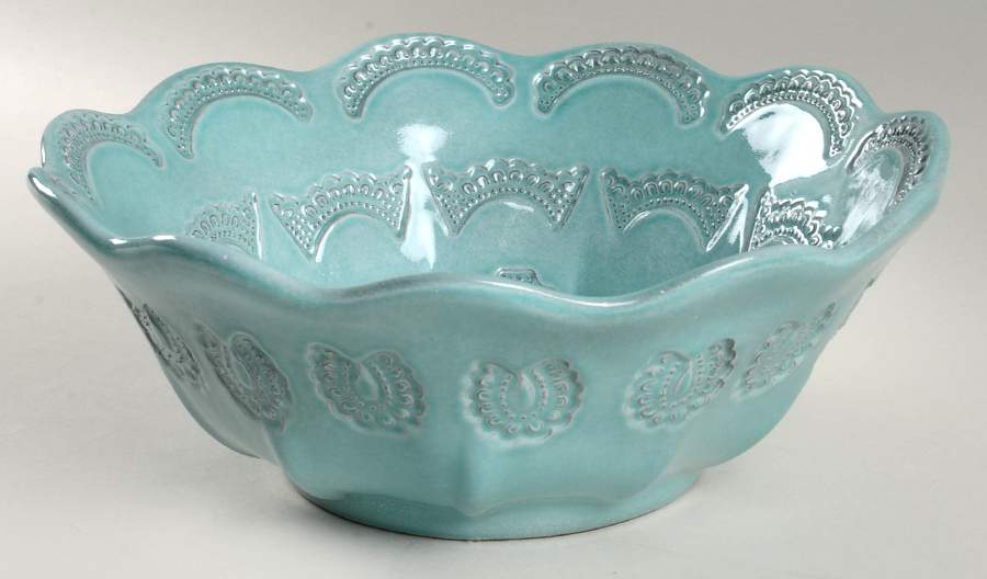 Incanto Aqua 10" Round Vegetable Bowl by Vietri (Italy)-1