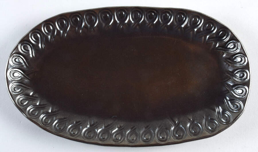 Incanto Metallic 12" Oval Serving Platter by Vietri (Italy)-1