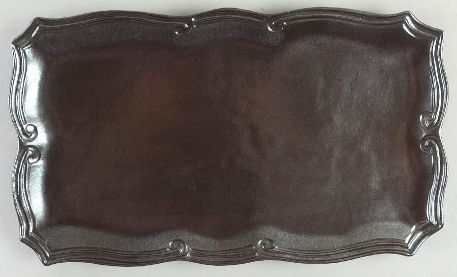 Incanto Metallic 16" Rectangular Serving Platter by Vietri (Italy)-1
