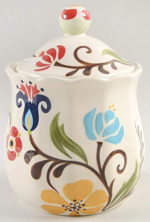 Jardine Medium Canister & Lid by Vida By Eva Mendes-1