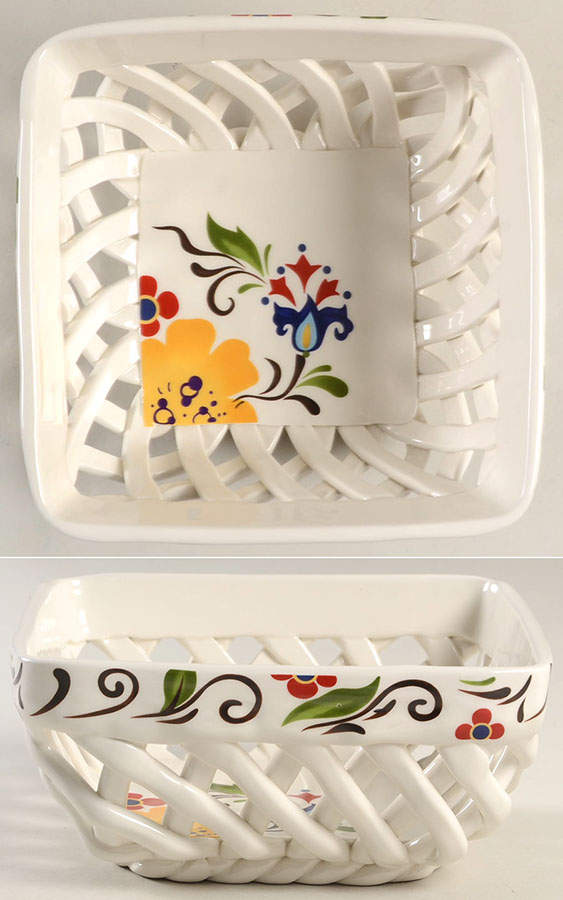 Jardine 6'' Pierced Square Bowl by Vida By Eva Mendes-1