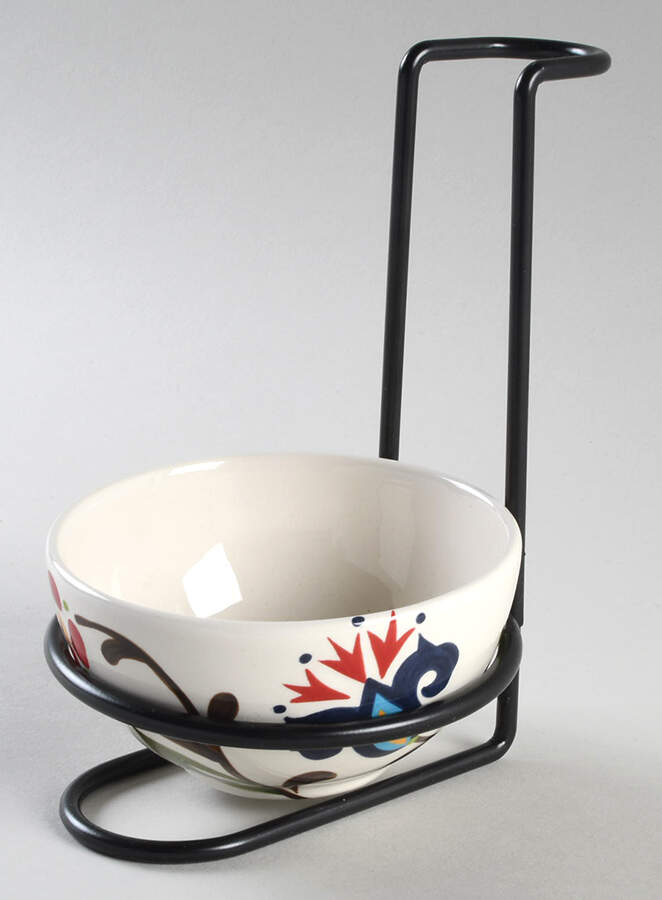 Jardine 8"-8 1/4" Salad Serving Set/Utensil Holder  HC by Vida By Eva Mendes-1