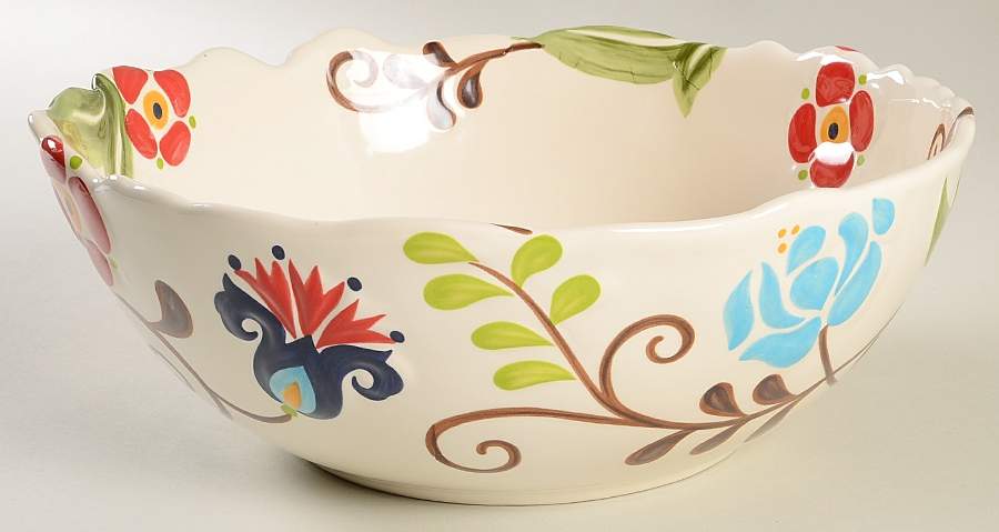 Jardine 10" Round Serving Bowl by Vida By Eva Mendes-1