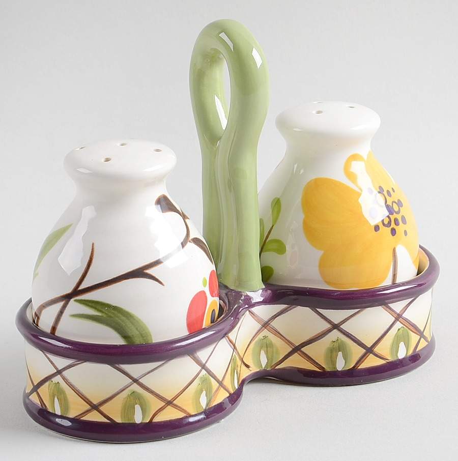Jardine (3 Pc) Salt & Pepper Tray Set by Vida By Eva Mendes-1