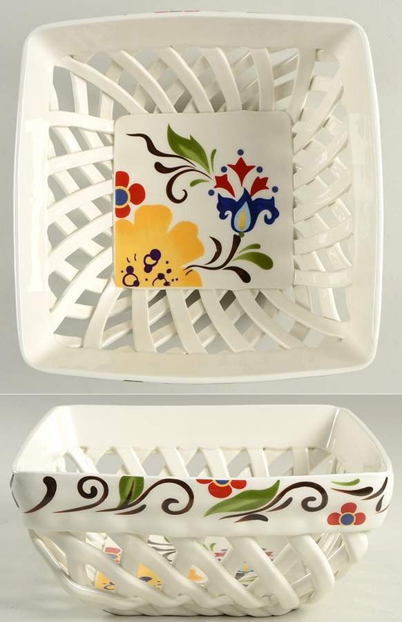 Jardine 8" Square Bread Basket by Vida By Eva Mendes-1