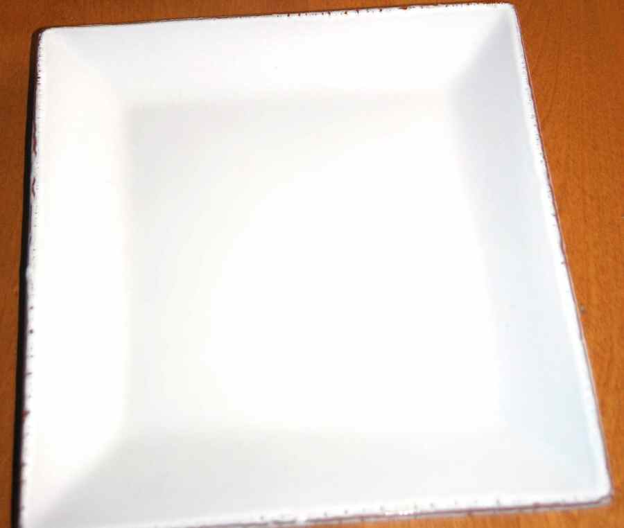 Blanco Square Dinner Plate by Vietri (Italy)-1