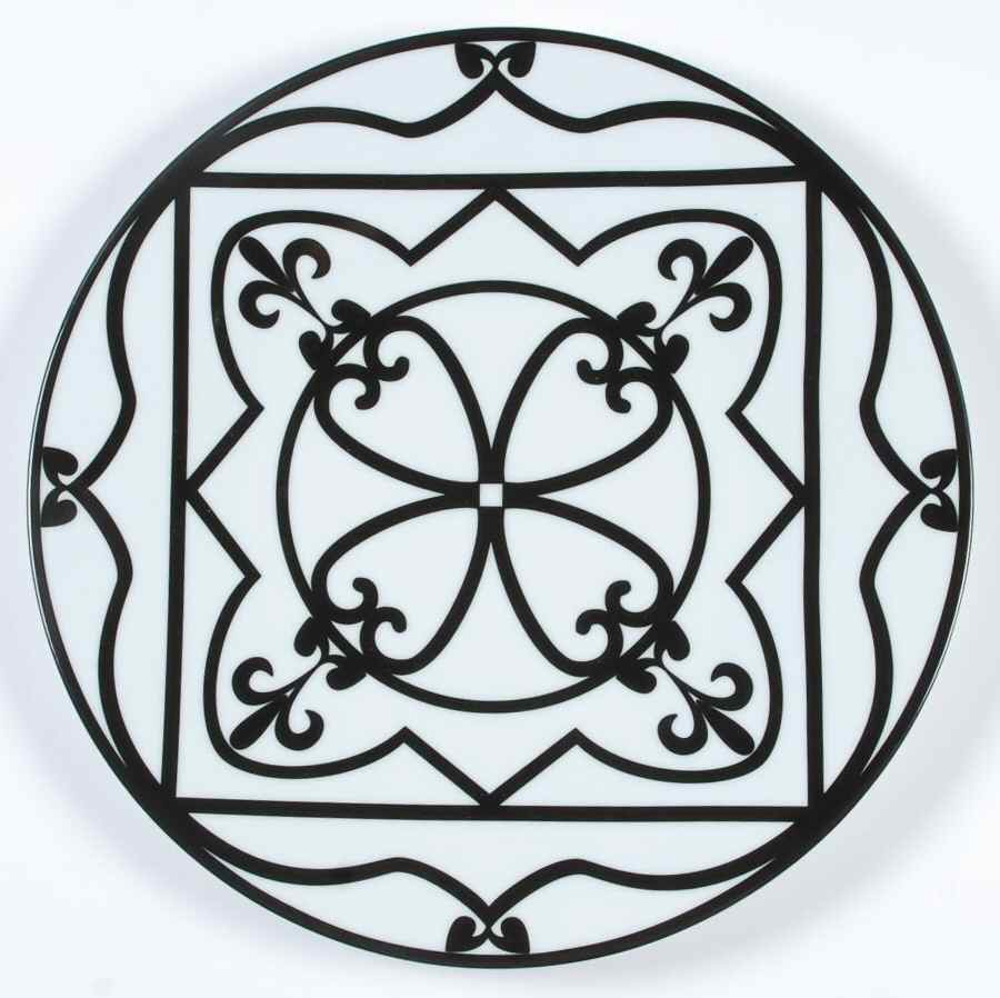 Rialto Black Service Plate (Charger) by Vellum-1