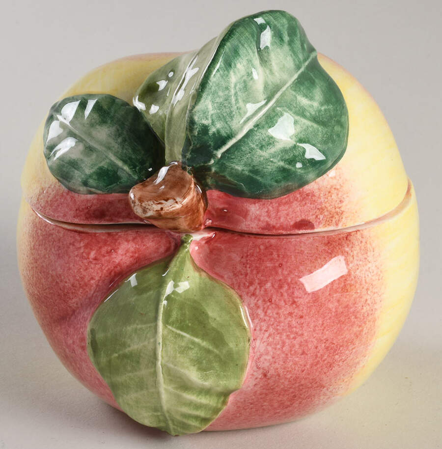 Fruits Sculpted Box & Lid by Vietri (Italy)-1