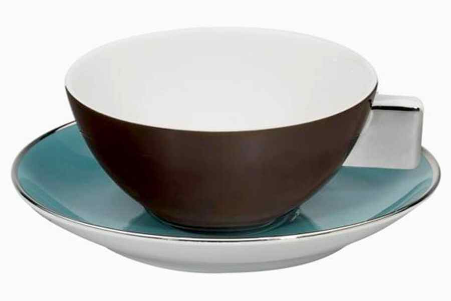 Chocolate Flat Cup & Saucer Set by Vista Alegre-1