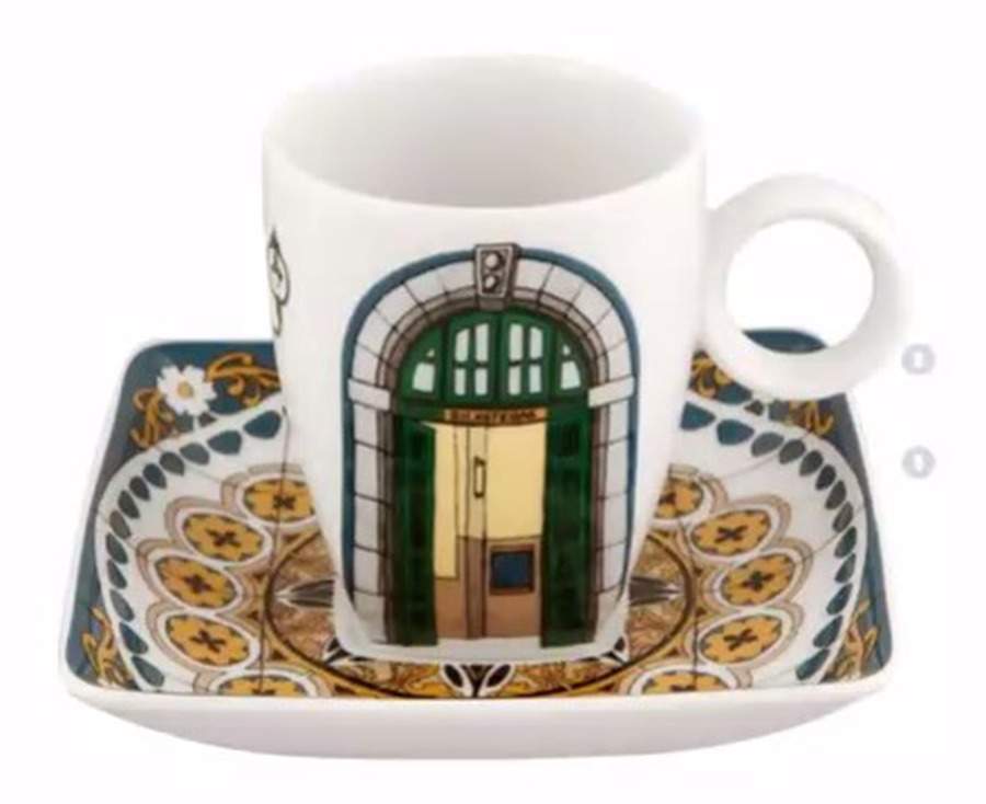 Alma do Porto Flat Demitasse Cup & Saucer Set by Vista Alegre-1