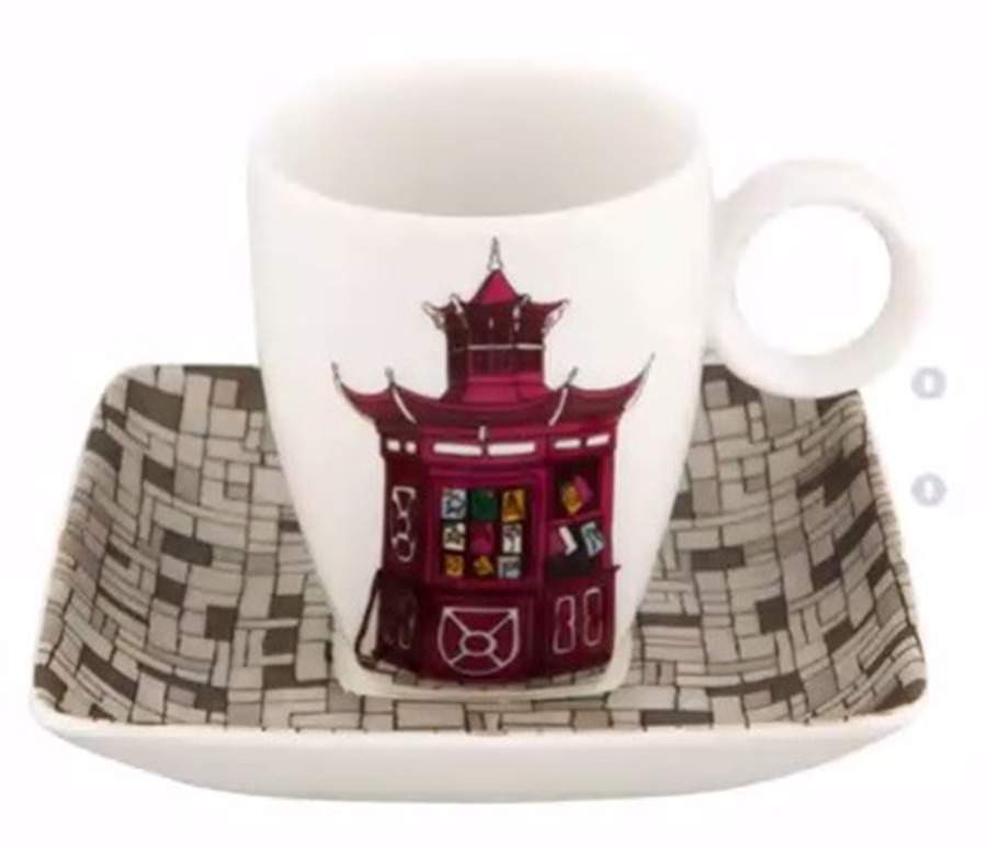 Alma do Porto Flat Demitasse Cup & Saucer Set by Vista Alegre-1