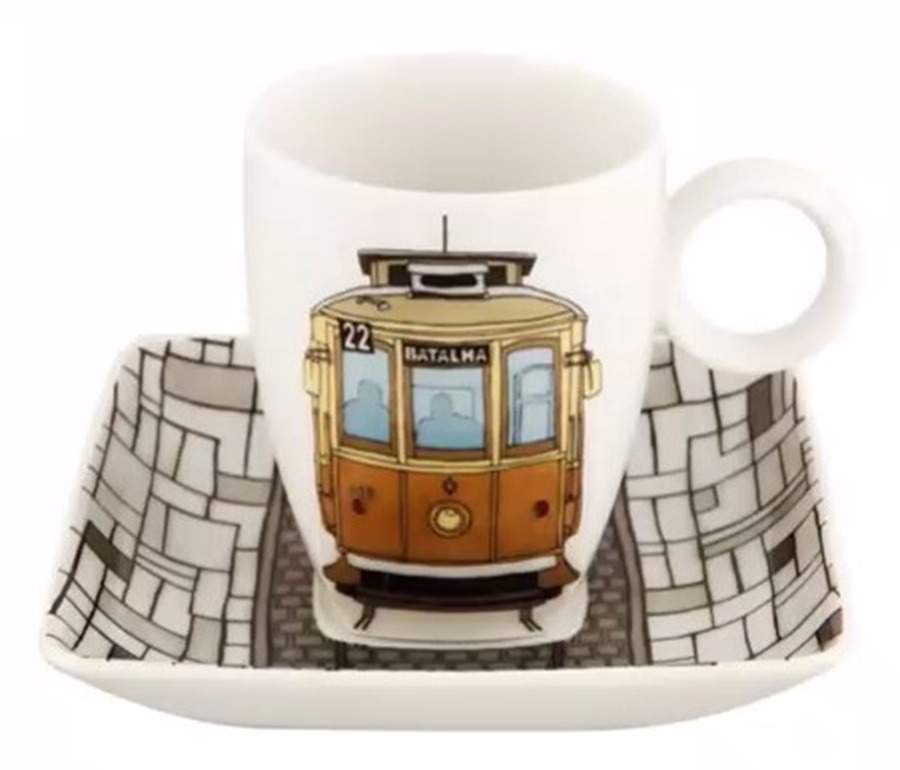 Alma do Porto Flat Demitasse Cup & Saucer Set by Vista Alegre-1