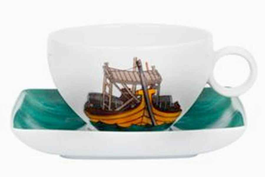 Alma do Porto Flat Cup & Saucer Set by Vista Alegre-1