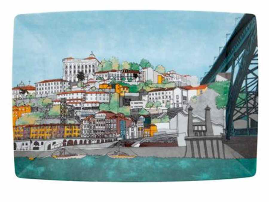 Alma do Porto 9" Rectangular Plate by Vista Alegre-1