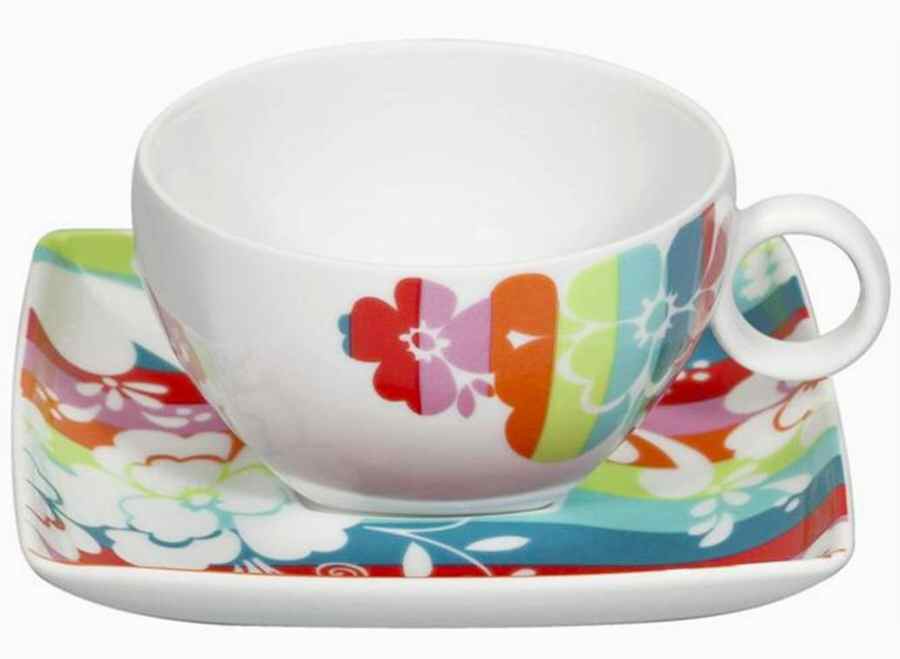 Brasilia Flat Cup & Saucer Set by Vista Alegre-1