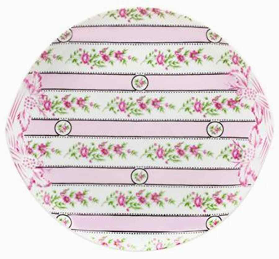 Chitas de Alcobaca Handled Cake Plate by Vista Alegre-1