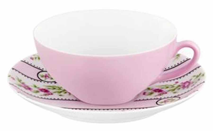 Chitas de Alcobaca Flat Cup & Saucer Set by Vista Alegre-1
