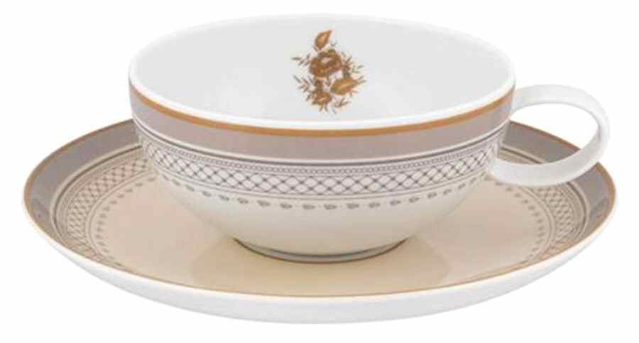 Heritage Flat Cup & Saucer Set by Vista Alegre-1
