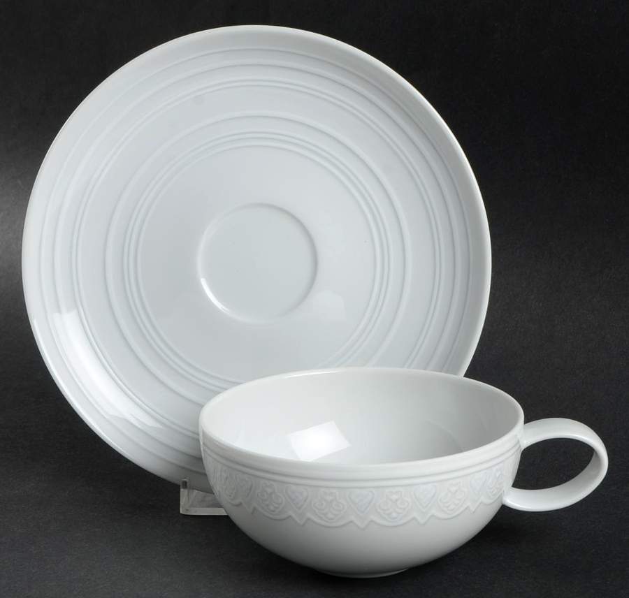Ornament Flat Cup & Saucer Set by Vista Alegre-1