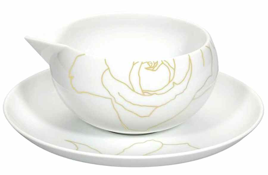 Rose Gravy Boat & Underplate by Vista Alegre-1