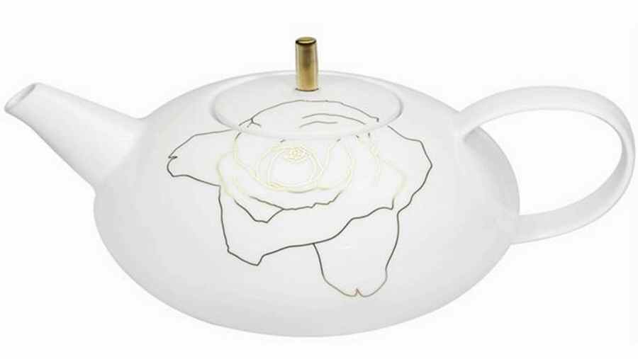 Rose Teapot & Lid by Vista Alegre-1