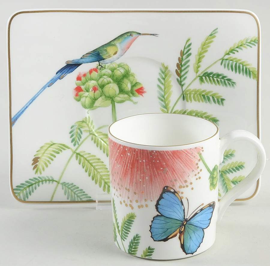 Amazonia Flat Cup & Saucer Set with Square Saucer by Villeroy & Boch-1