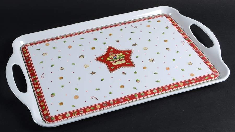 Winter Bakery Delight 19" Rectangular Handled Serving Melamine Tray by Villeroy & Boch-1