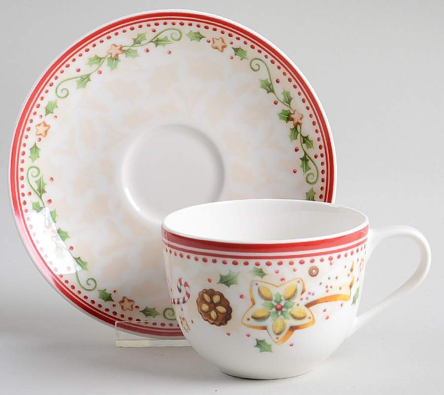 Winter Bakery Delight Flat Cup & Saucer Set by Villeroy & Boch-1