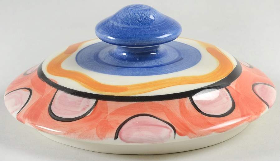 Splish Splash Lid for Large Canister by Vicki Carroll Studio-1