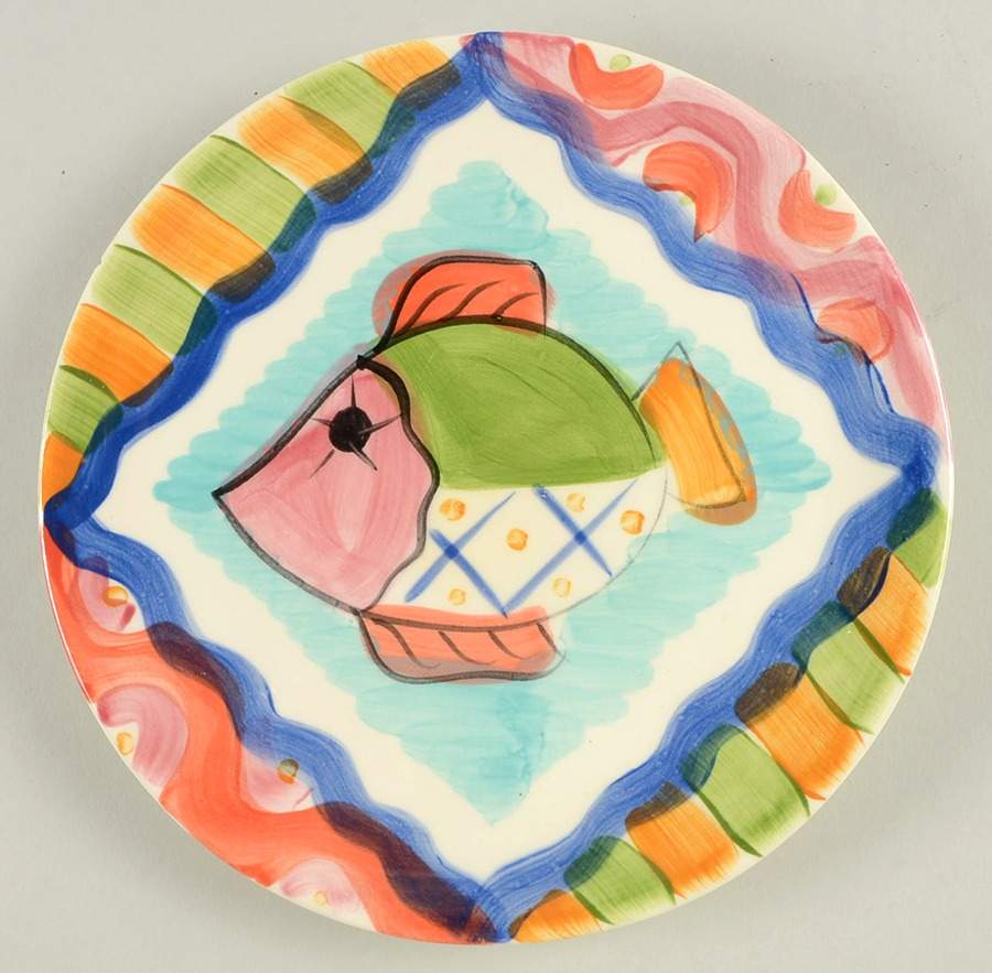 Splish Splash Salad Plate by Vicki Carroll Studio-1