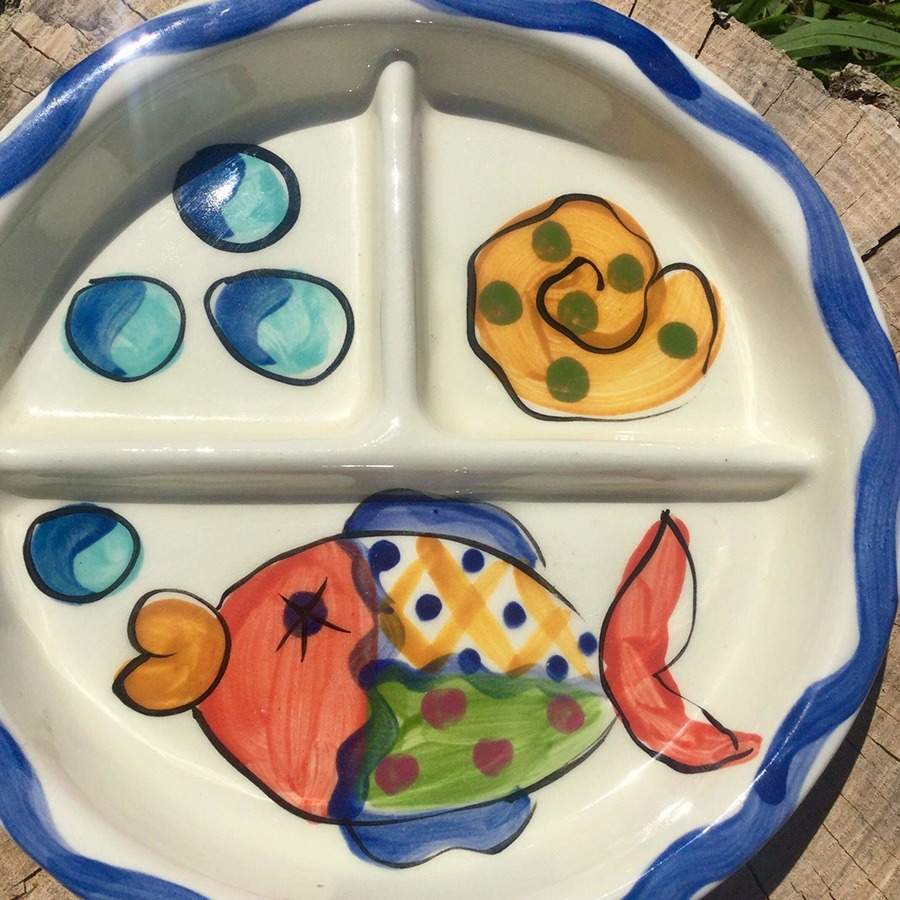 Splish Splash Divided Child's Plate by Vicki Carroll Studio-1