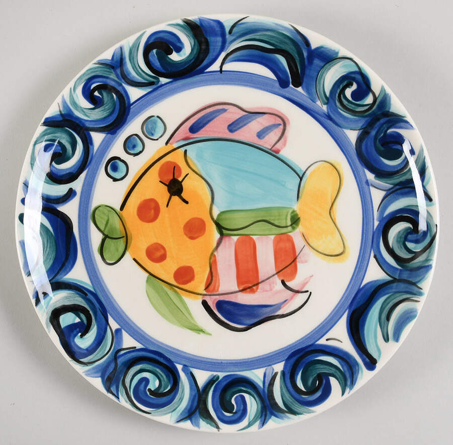 Splish Splash Dinner Plate by Vicki Carroll Studio-1