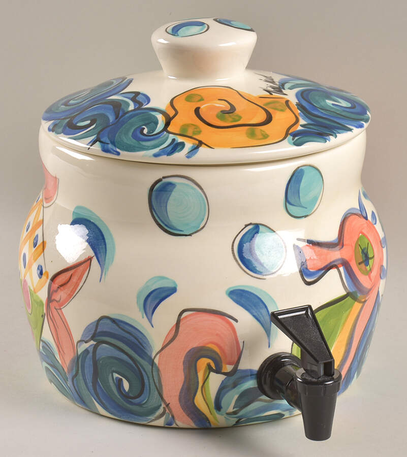 Splish Splash China Beverage Server & Lid by Vicki Carroll Studio-1