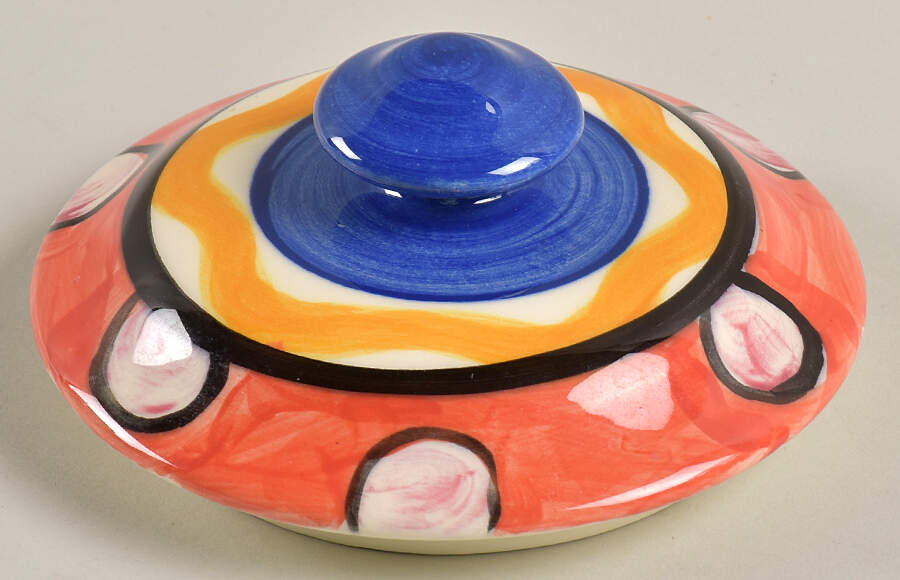 Splish Splash Lid for Small Canister by Vicki Carroll Studio-1