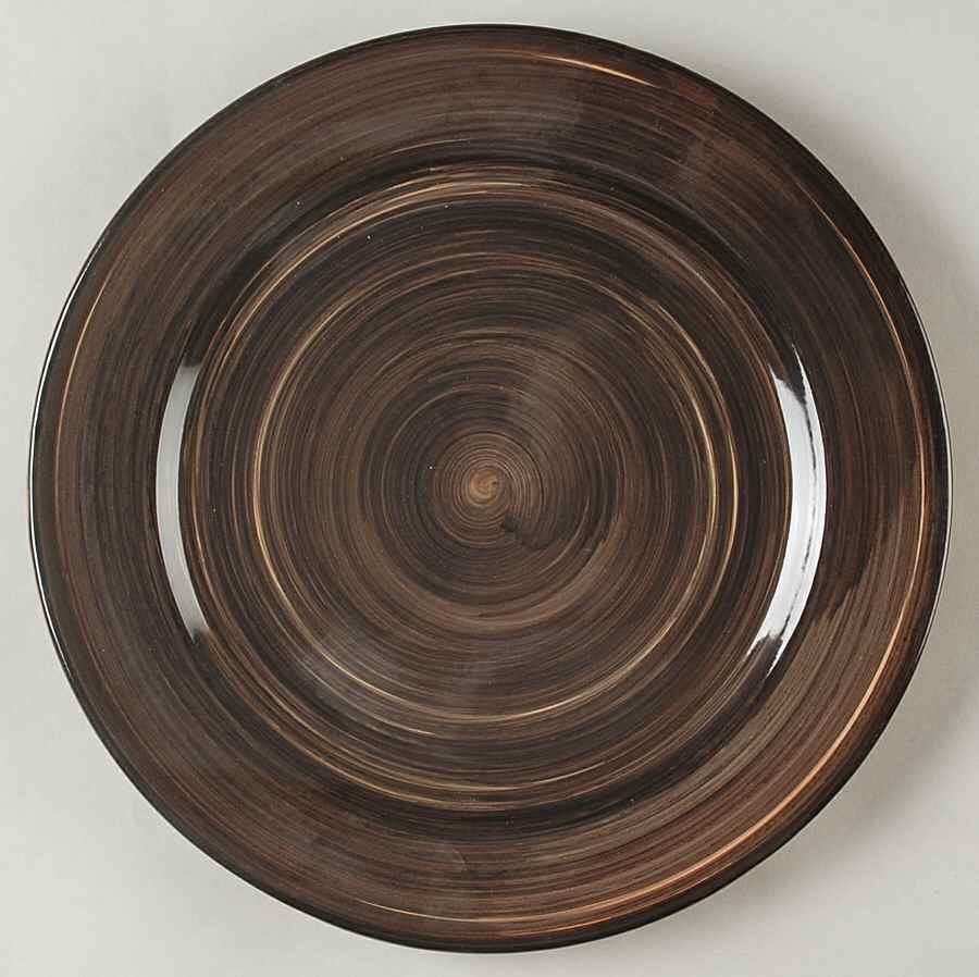 VIE69 Brown Dinner Plate by Vietri (Italy)-1