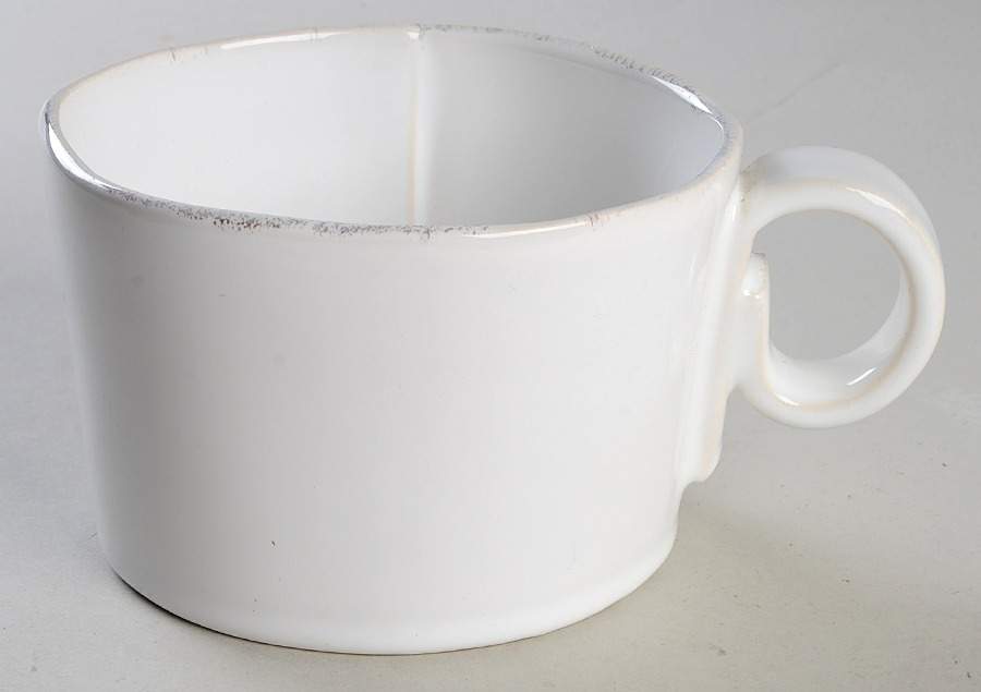 Lastra White (Bright White Glaze) Jumbo Cup by Vietri (Italy)-1