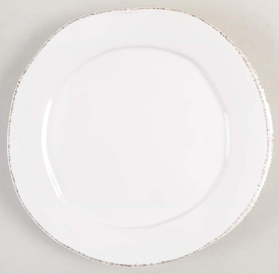 Lastra White (Bright White Glaze) Canape Plate by Vietri (Italy)-1