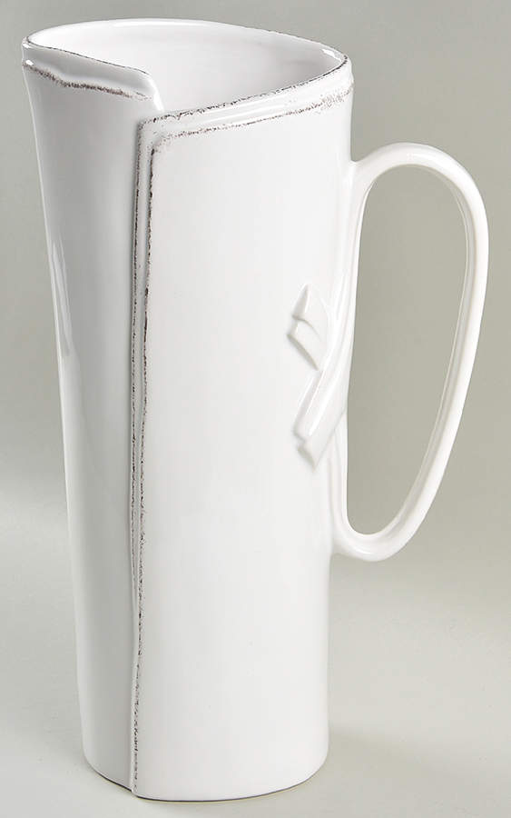 Lastra White (Bright White Glaze) 96 Oz Tavern Pitcher by Vietri (Italy)-1