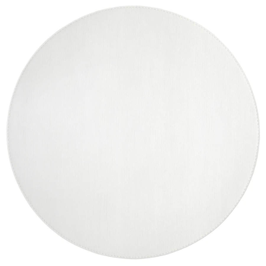 Lastra White (Bright White Glaze) Round Cloth Placemat by Vietri (Italy)-1