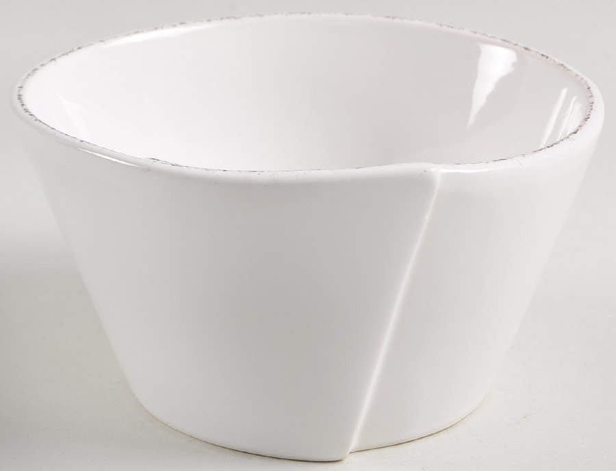 Lastra White (Bright White Glaze) 5" Stacking Bowl by Vietri (Italy)-1