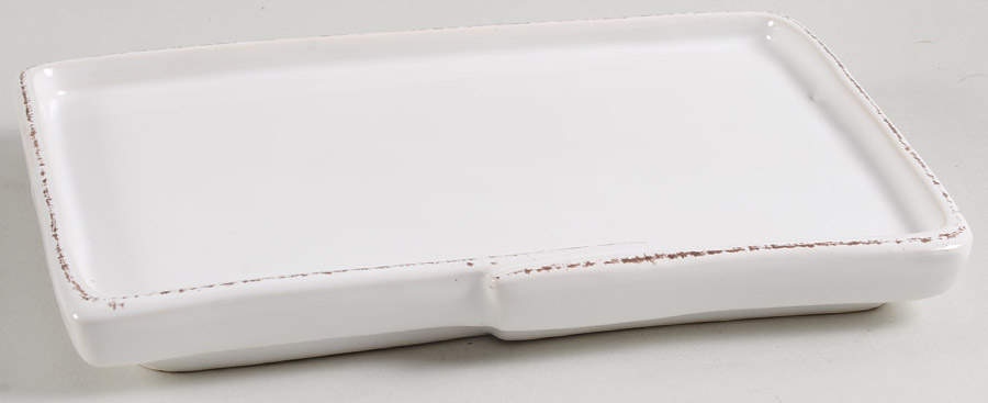Lastra White (Bright White Glaze) 1/4 Lb Butter No Lid by Vietri (Italy)-1