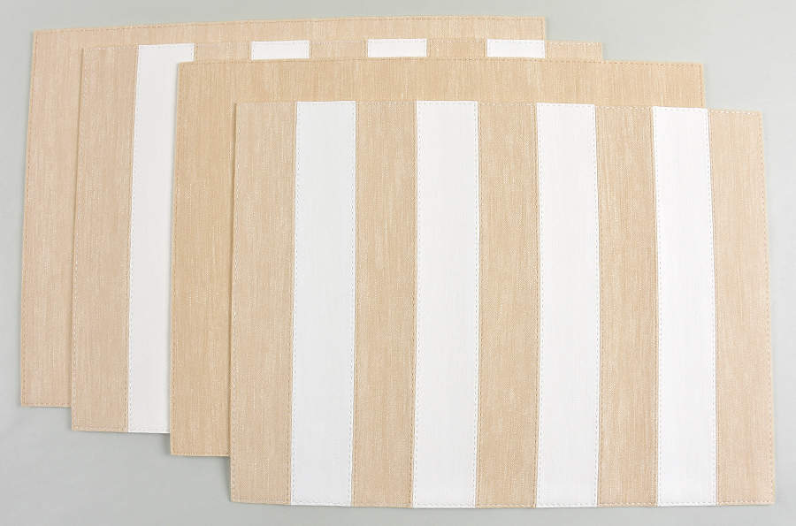 Lastra White (Bright White Glaze) Cloth Placemat - Set of 4 by Vietri (Italy)-1