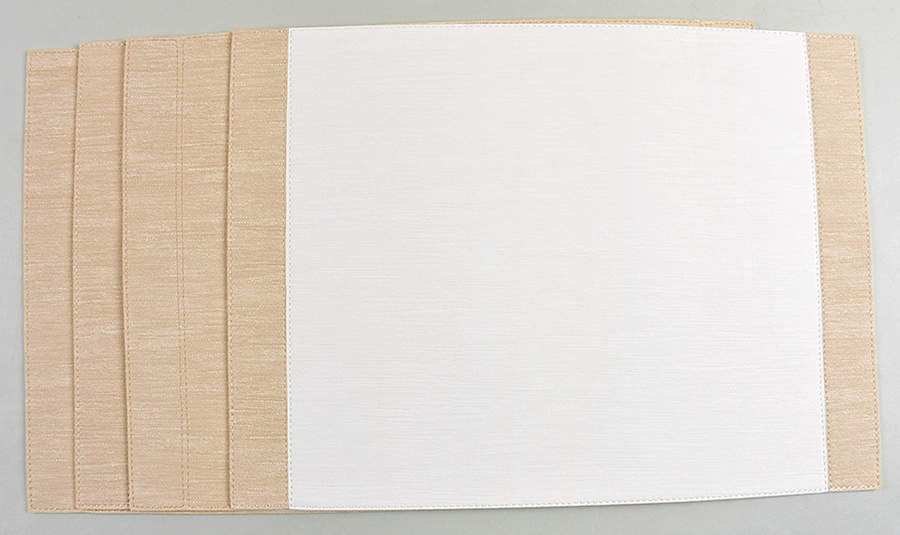 Lastra White (Bright White Glaze) Cloth Placemat - Set of 4 by Vietri (Italy)-1