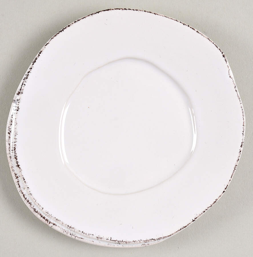 Lastra White (Bright White Glaze) Saucer for Espresso Cup by Vietri (Italy)-1