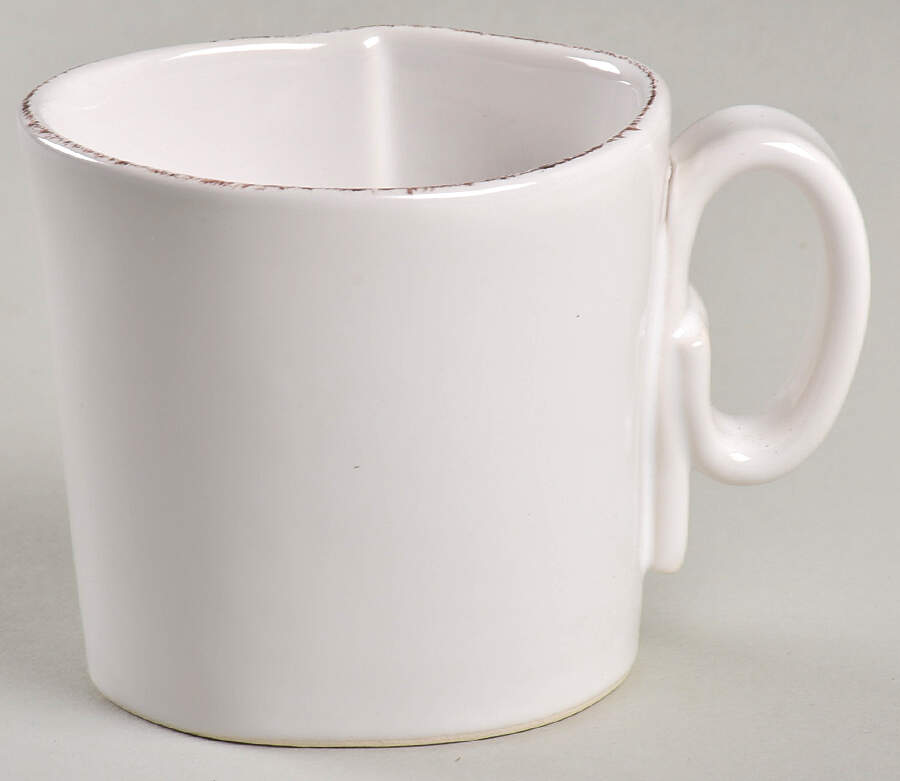 Lastra White (Bright White Glaze) Espresso Cup by Vietri (Italy)-1