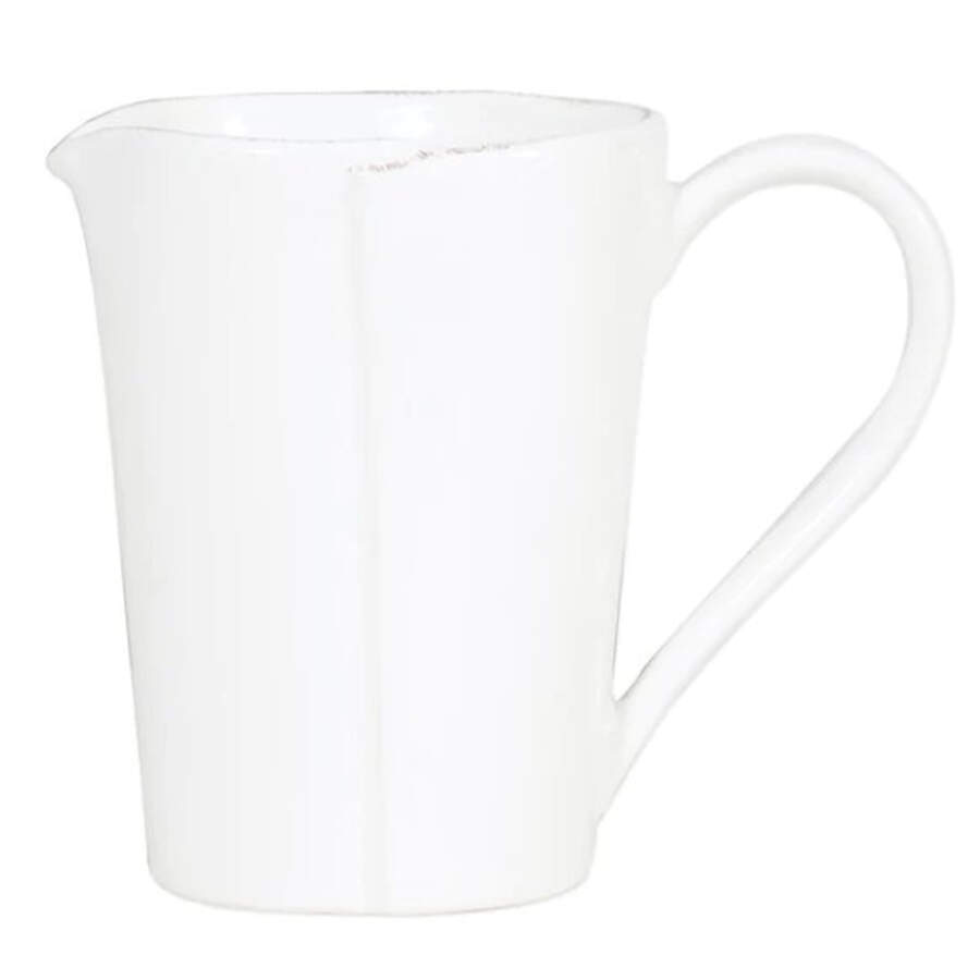 Lastra White (Bright White Glaze) 48 Oz Melamine Pitcher by Vietri (Italy)-1