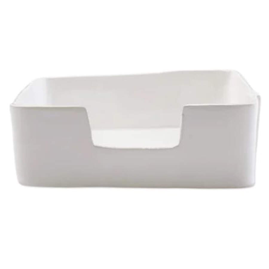 Lastra White (Bright White Glaze) Melamine Napkin Holder by Vietri (Italy)-1