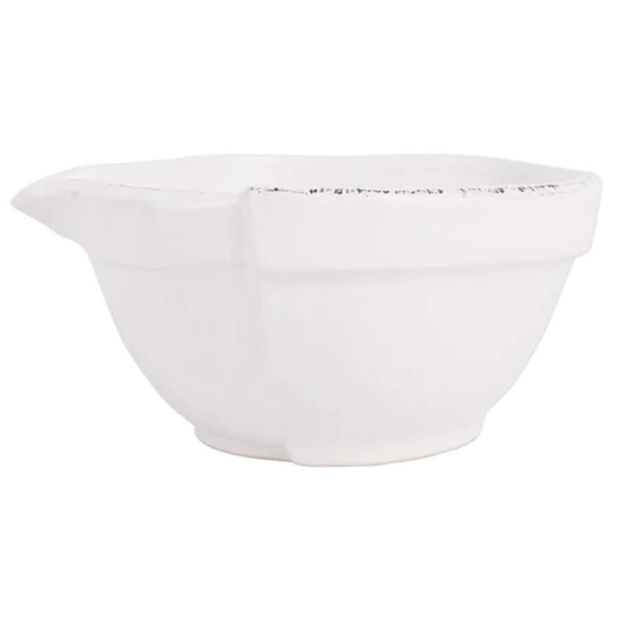 Lastra White (Bright White Glaze) Small Mixing Bowl by Vietri (Italy)-1