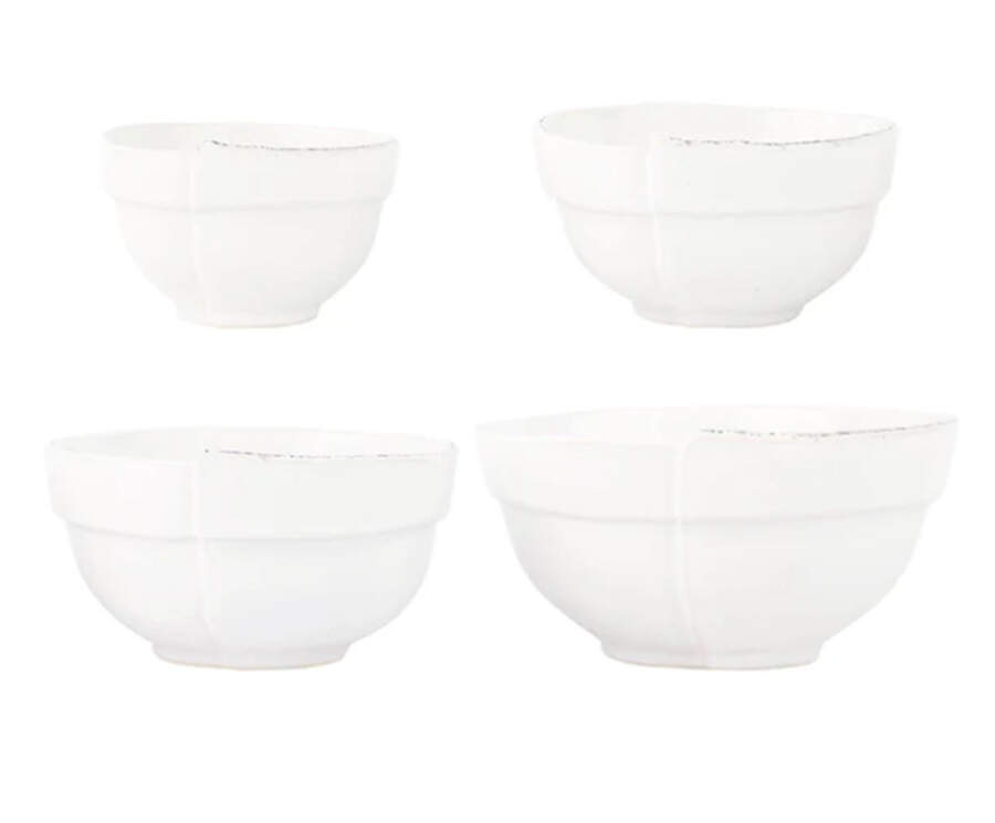 Lastra White (Bright White Glaze) Mini Prep Bowl - Set of 4 (BPREP, BPRM4, BPRM4A & BPRM5) by Vietri (Italy)-1